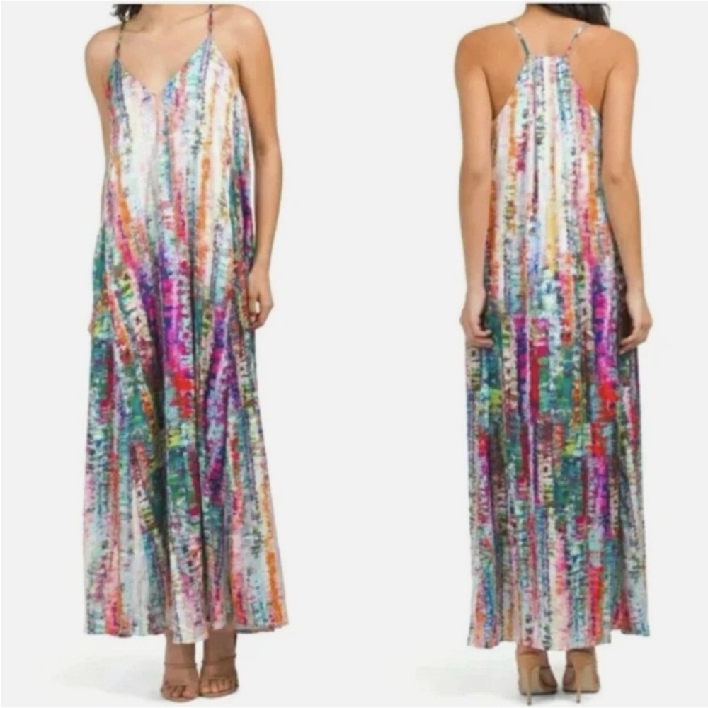 Nicole Miller Watercolor Maxi Dress